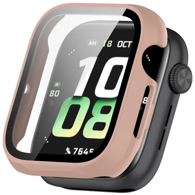 PC und gehärtetes Glas Schutzgehäuse für Smartwatch mit stoßfester Hülle