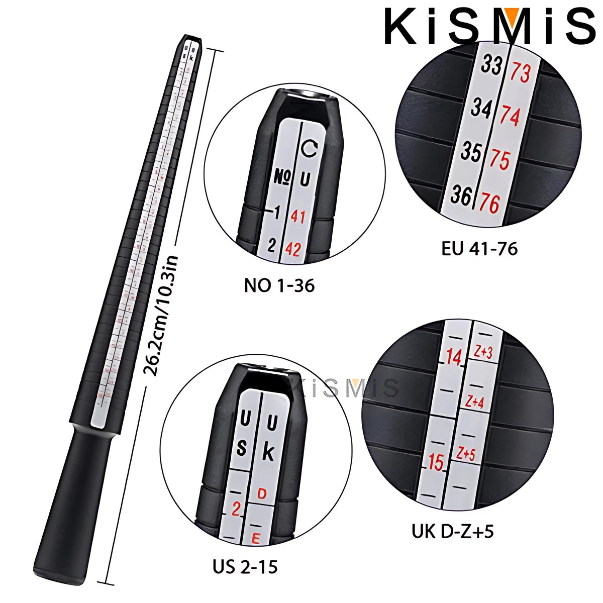 Präzises Kunststoff Ringmaß für einfache Schmuckgrößenmessung