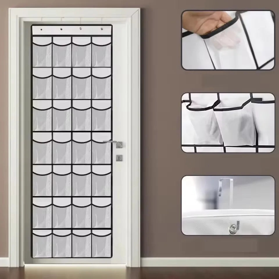 24-Fächer Wandhänger Schuh-Organizer Stoff Tasche Aufbewahrung Regal