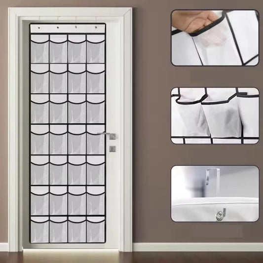 24-Fächer Wandhänger Schuh-Organizer Stoff Tasche Aufbewahrung Regal