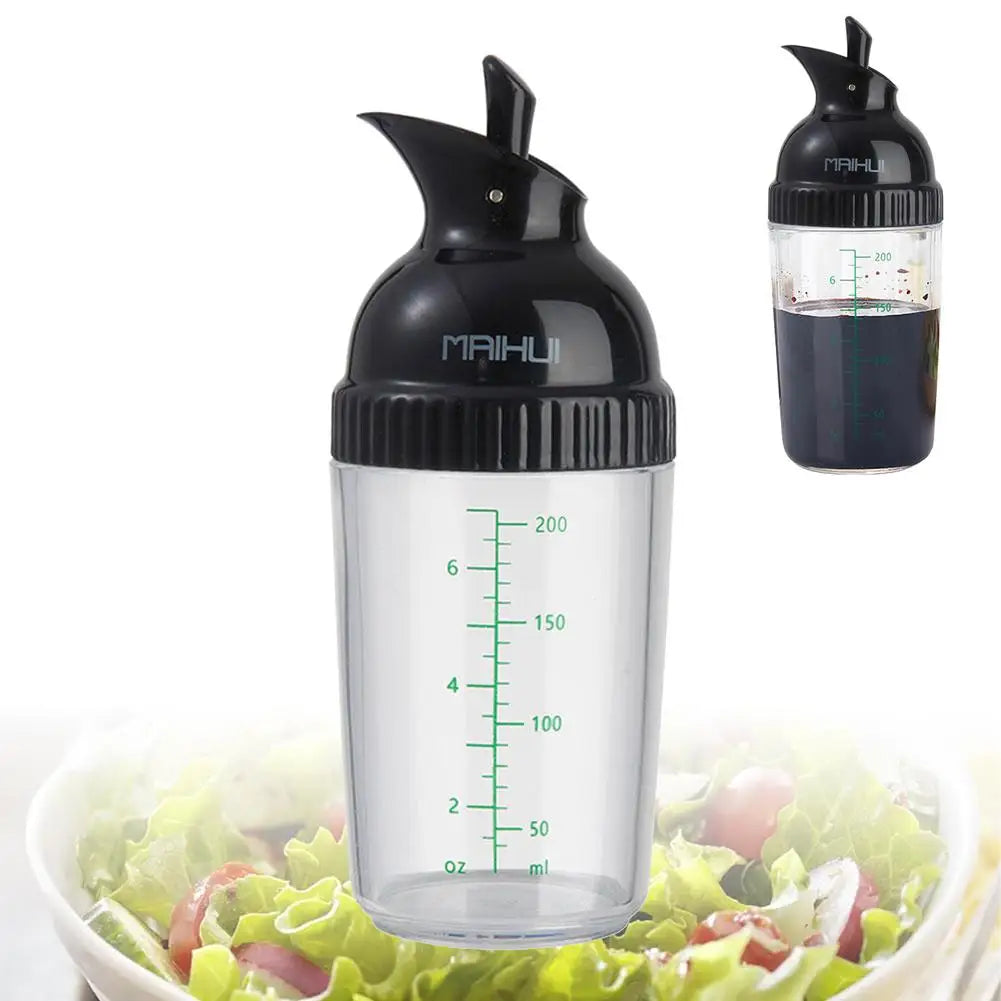 200ml Salat Dressing Shaker auslaufsichere manuelle Saucen Mixer Flasche