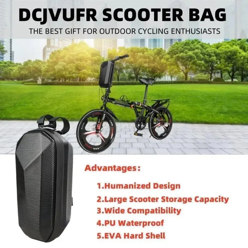 Wasserdichte Hard Shell Tasche für E-Scooter & Fahrrad – 3L/4L Kapazität