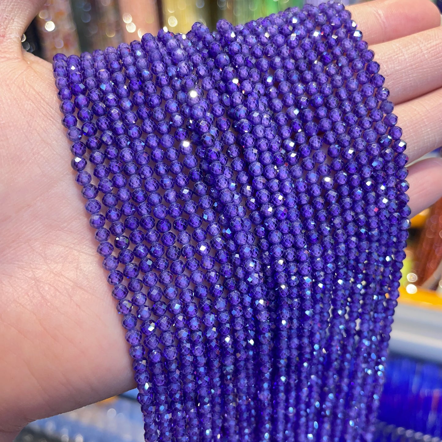 2 mm Naturstein Amethyst Tigerauge Lapislazuli Perlen für Schmuckherstellung-Yabubest - Home & More