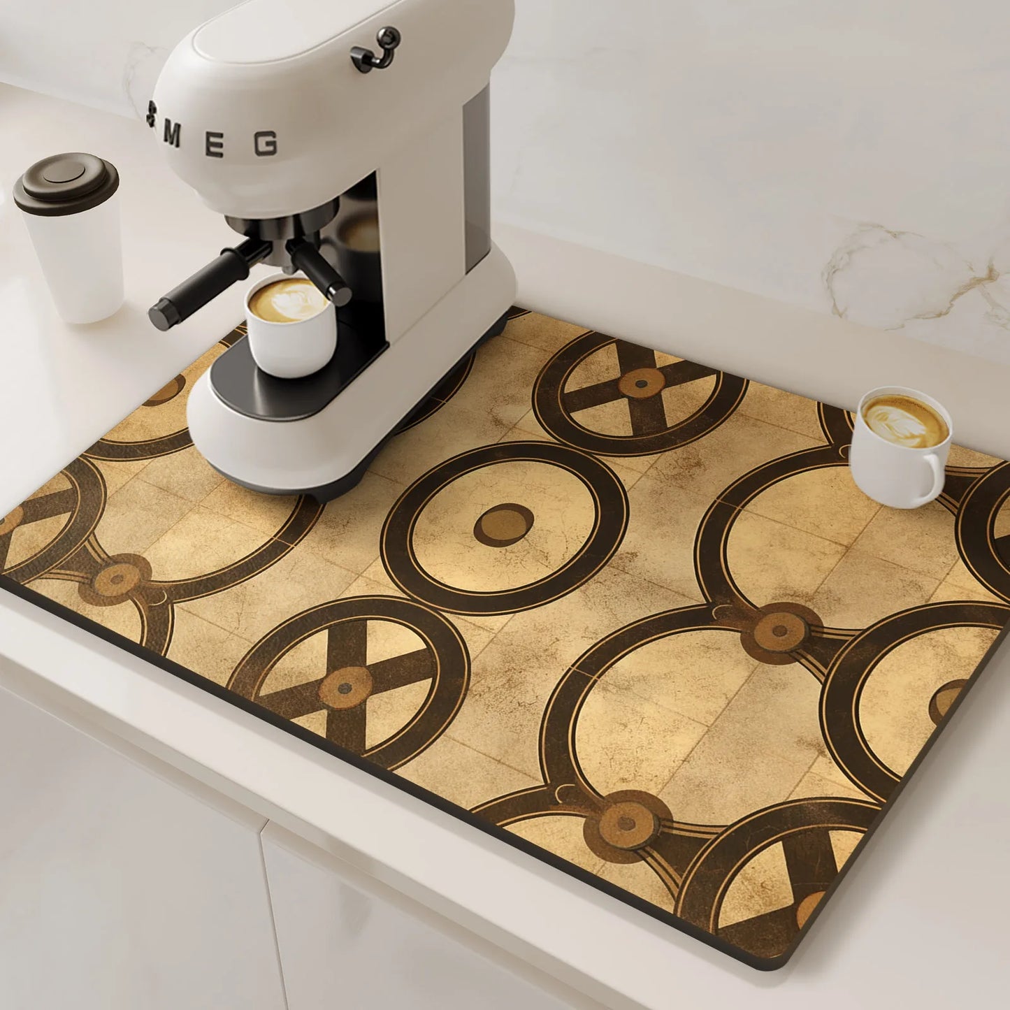 Schnelltrocknende Abtropfmatte aus Kieselalgen Schlamm für die Küche