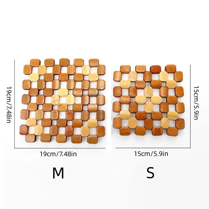 Umweltfreundliche Bambus Tischmatte Hitzeschutz für Küche und Esstisch