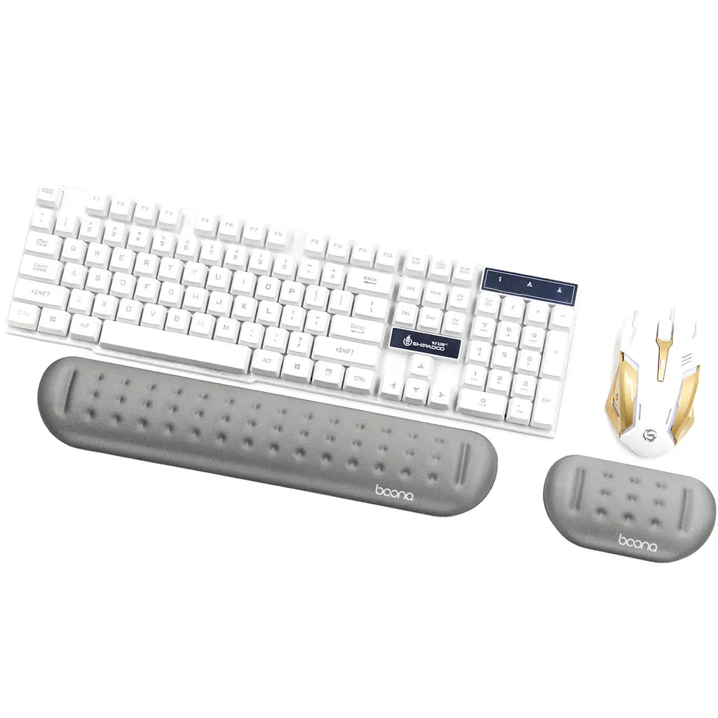 Handgelenkstütze aus Memory-Schaum mit Massagelöchern für Tastatur und Maus