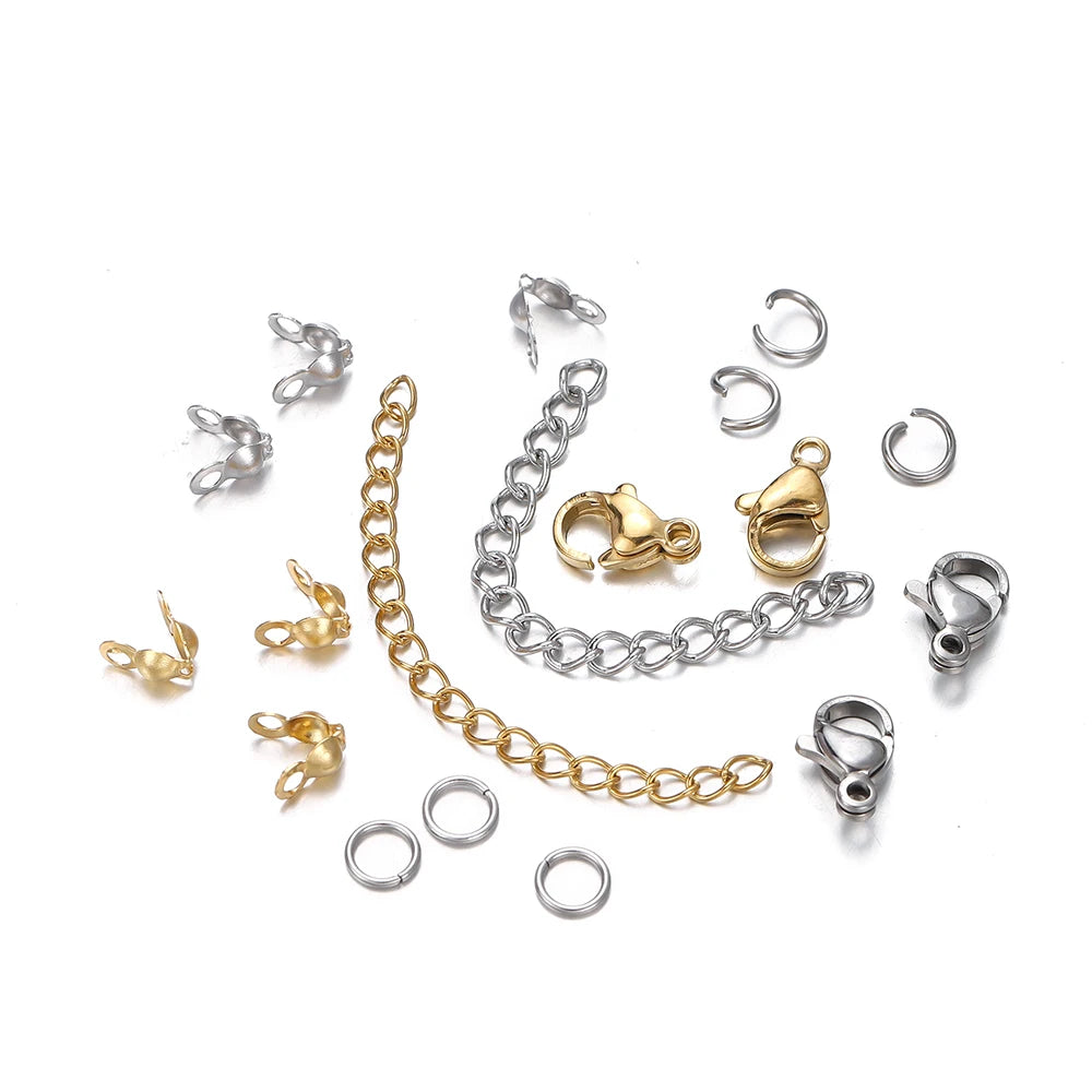 Schmuck Bastelset Karabinerverschluss Biegeringe für DIY Armbänder