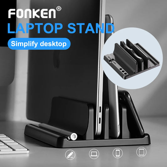 4in1 Verstellbarer Dual Slot Laptop Ständer platzsparender ABS Kunststoff Halter