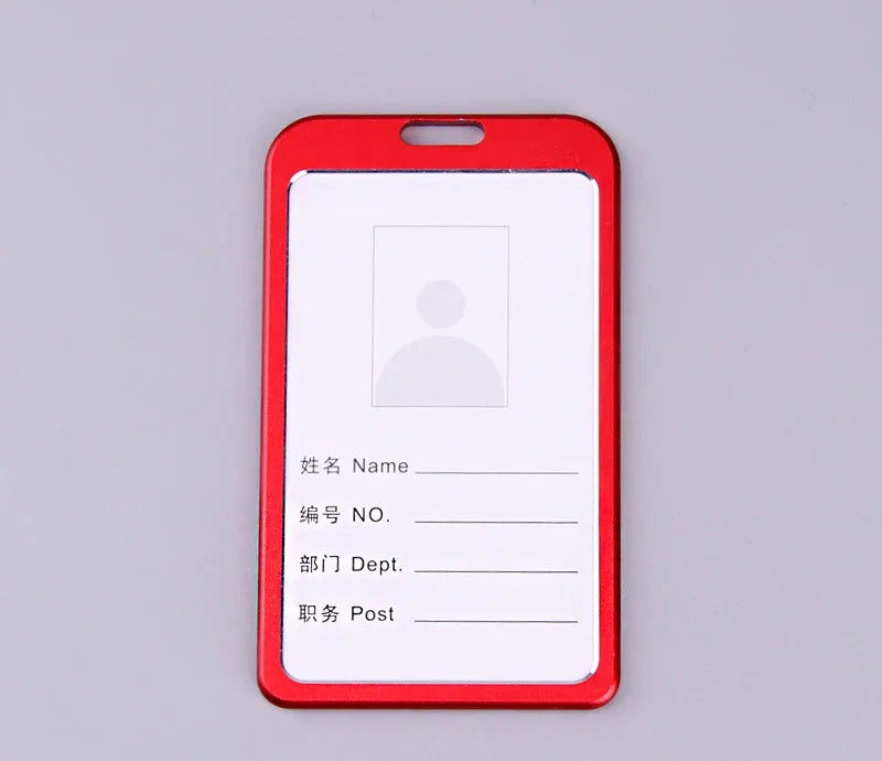 Robuster Aluminium Kartenhalter mit Lanyard für ID Kreditkarten