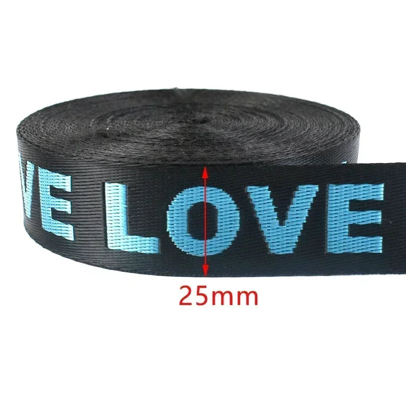 Nylon Jacquard Gurtband mit LIEBE Muster für DIY Nähprojekte