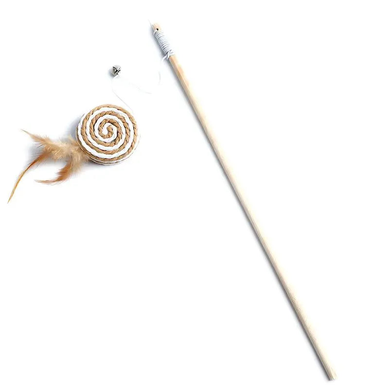 Interaktiver Feder-Spielstab für Katzen – Aktiver Spielspaß & Stressabbau