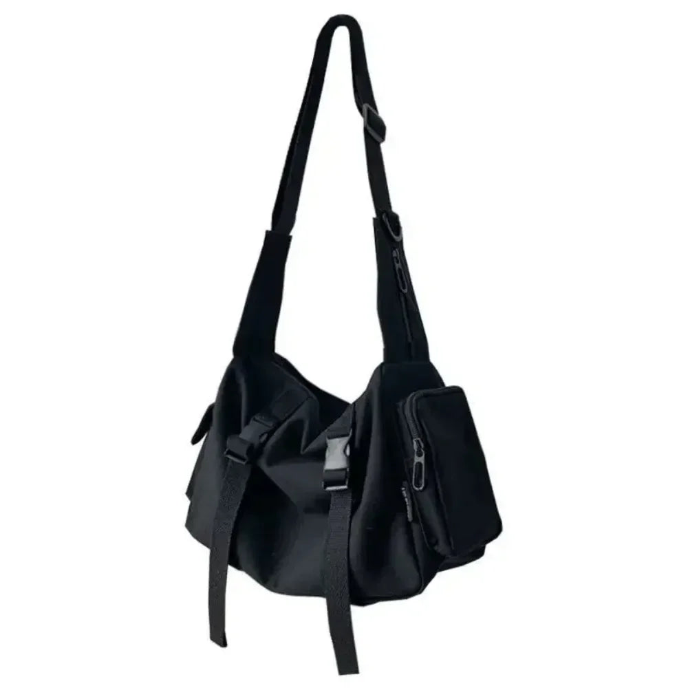 Japanische Leinwand Umhängetasche für Damen und Herren mit großer Kapazität