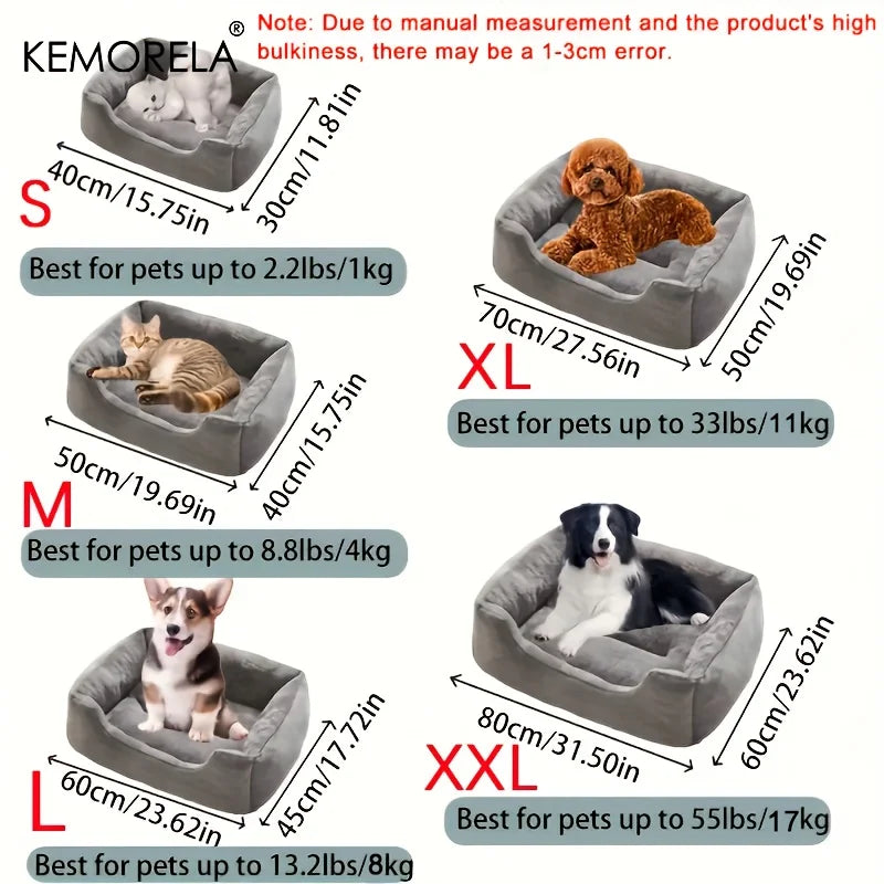 Gemütliches Plüsch-Haustierbett für kleine bis mittlere Hunde, mehrere Größen-Yabubest - Home & More