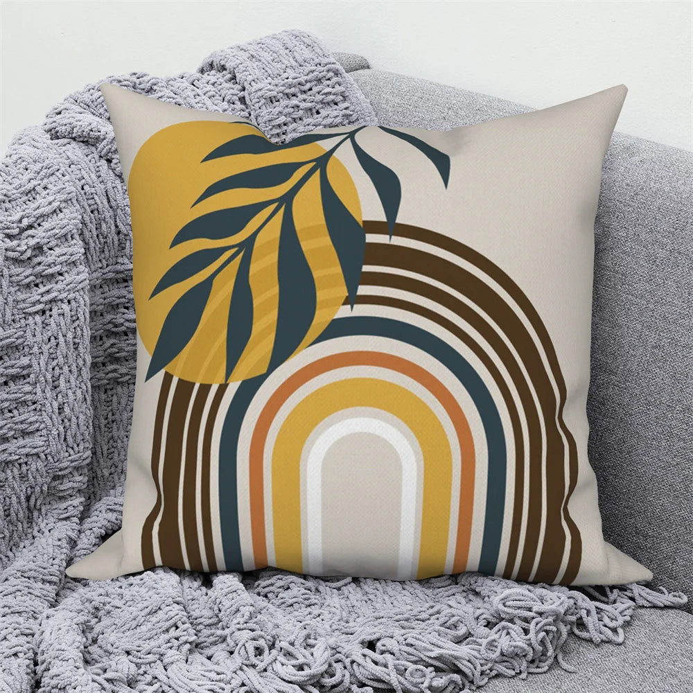 Dekorativer Kissenbezug mit abstrakten Zweigen für Zuhause und Auto
