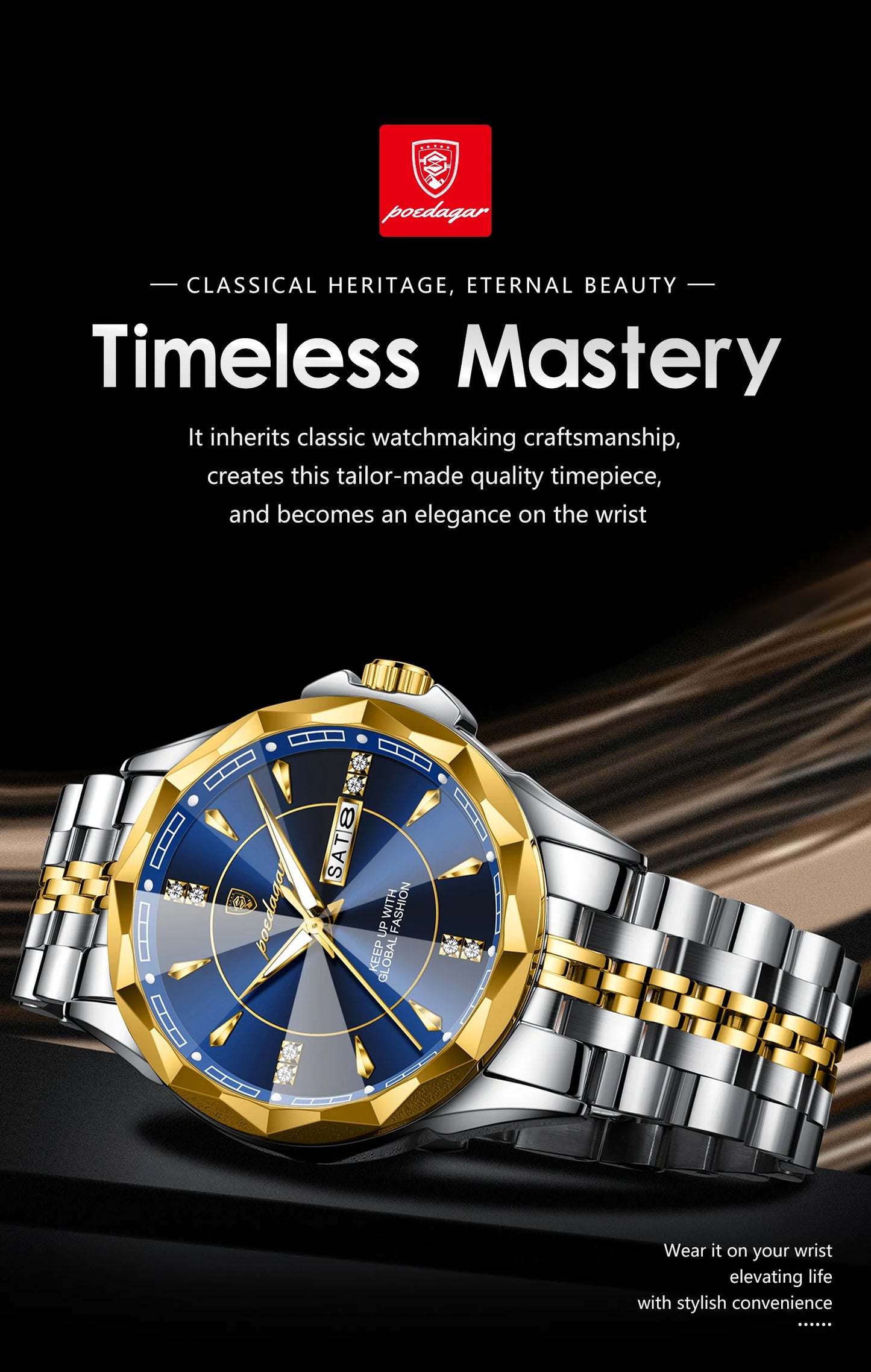 Luxus Herren Quarzuhr Wasserdicht Edelstahl Business Armbanduhr