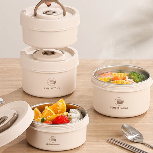 Tragbare isolierte Lunchbox Stapelbarer Edelstahl Bento Lunchbehälter