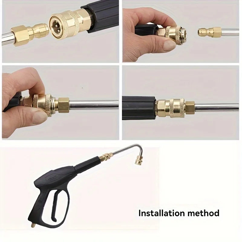 Hochdruck Wasserpistolen Winkelstück Edelstahl U-Biegestange 1 4 Zoll