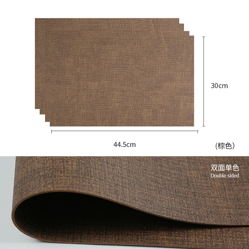 Wasserdichte PVC Kunstleder Tischsets 4er Set für Ihre Küche