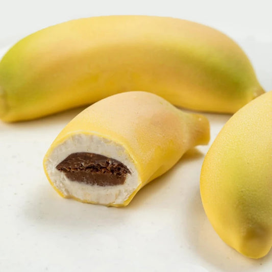 6 oder 12 Zellen Bananenform Silikon Kuchenform für Obst und Dessert