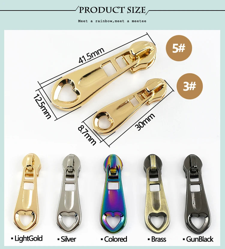 10/30 Stück Nylon Reißverschlusszieher Zipper Schieber Metall Zinklegierung-Yabubest - Home & More