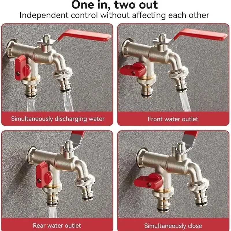 Wasserhahn mit 90 Grad Winkel für effektive Bewässerung im Garten