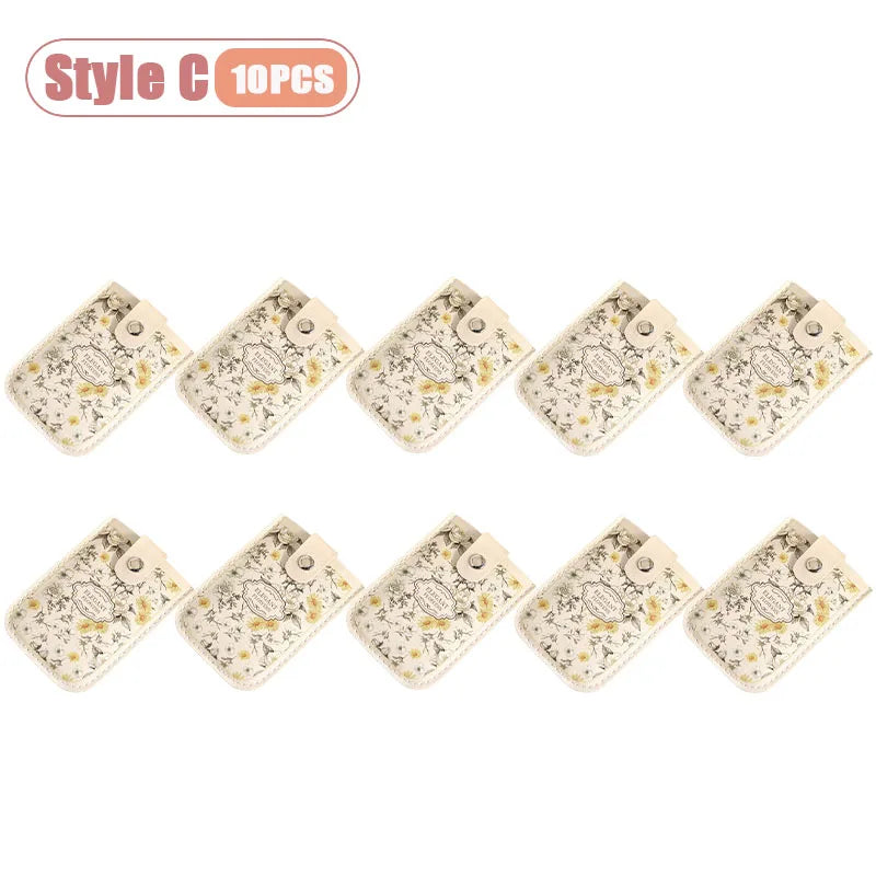 Kartenetui mit Vintage-Blumenmuster und mehreren Fächern für Damen