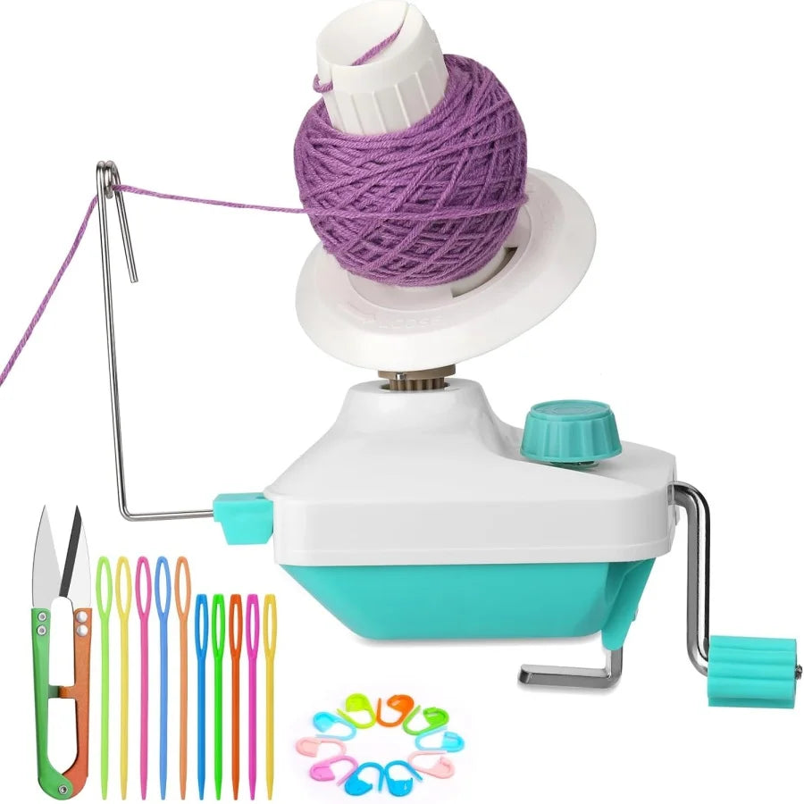 Handbetriebener Garnwickler mit Garnnadeln für Strickgarn ordentlich wickeln