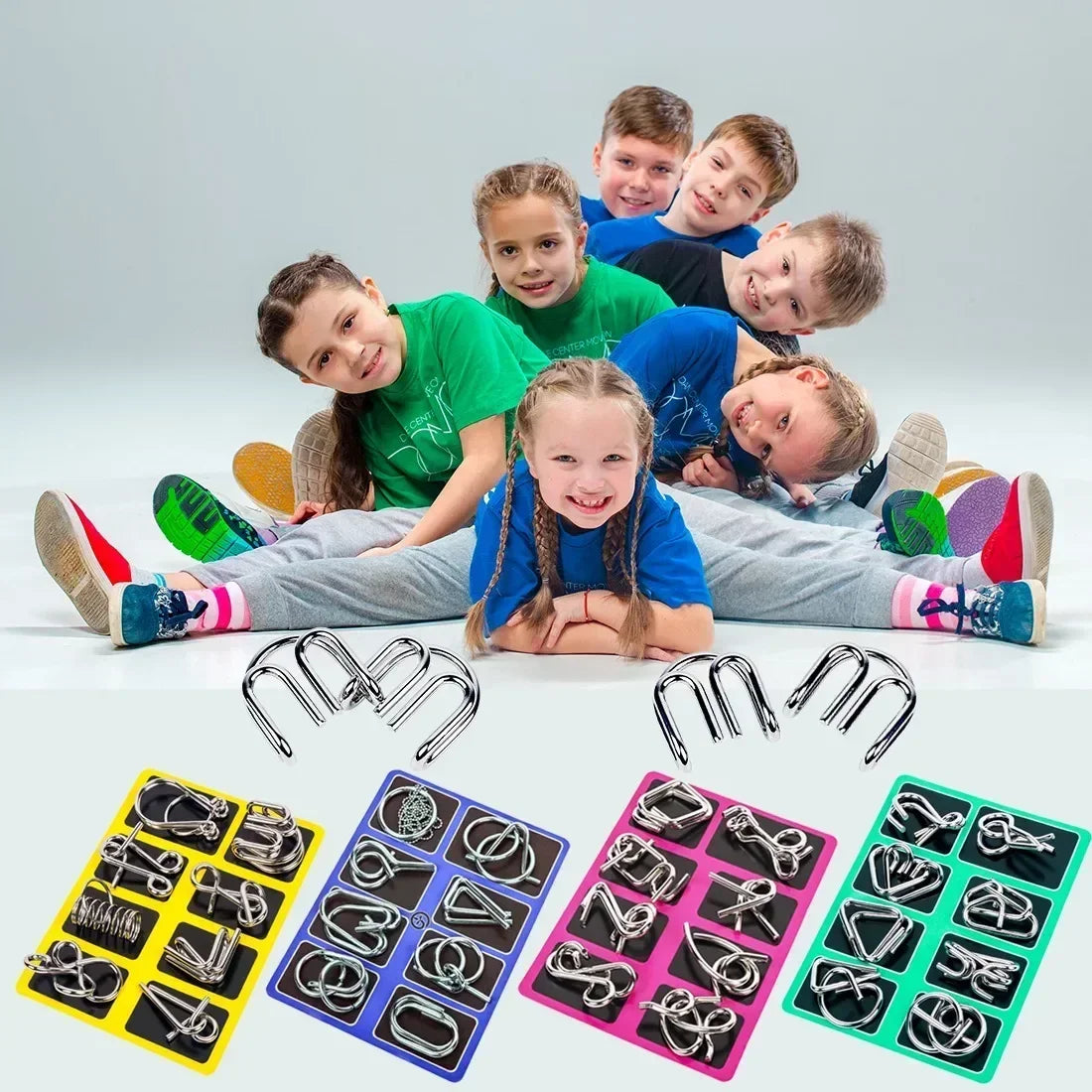 Metallisches Ringpuzzle zur Förderung des logischen Denkens