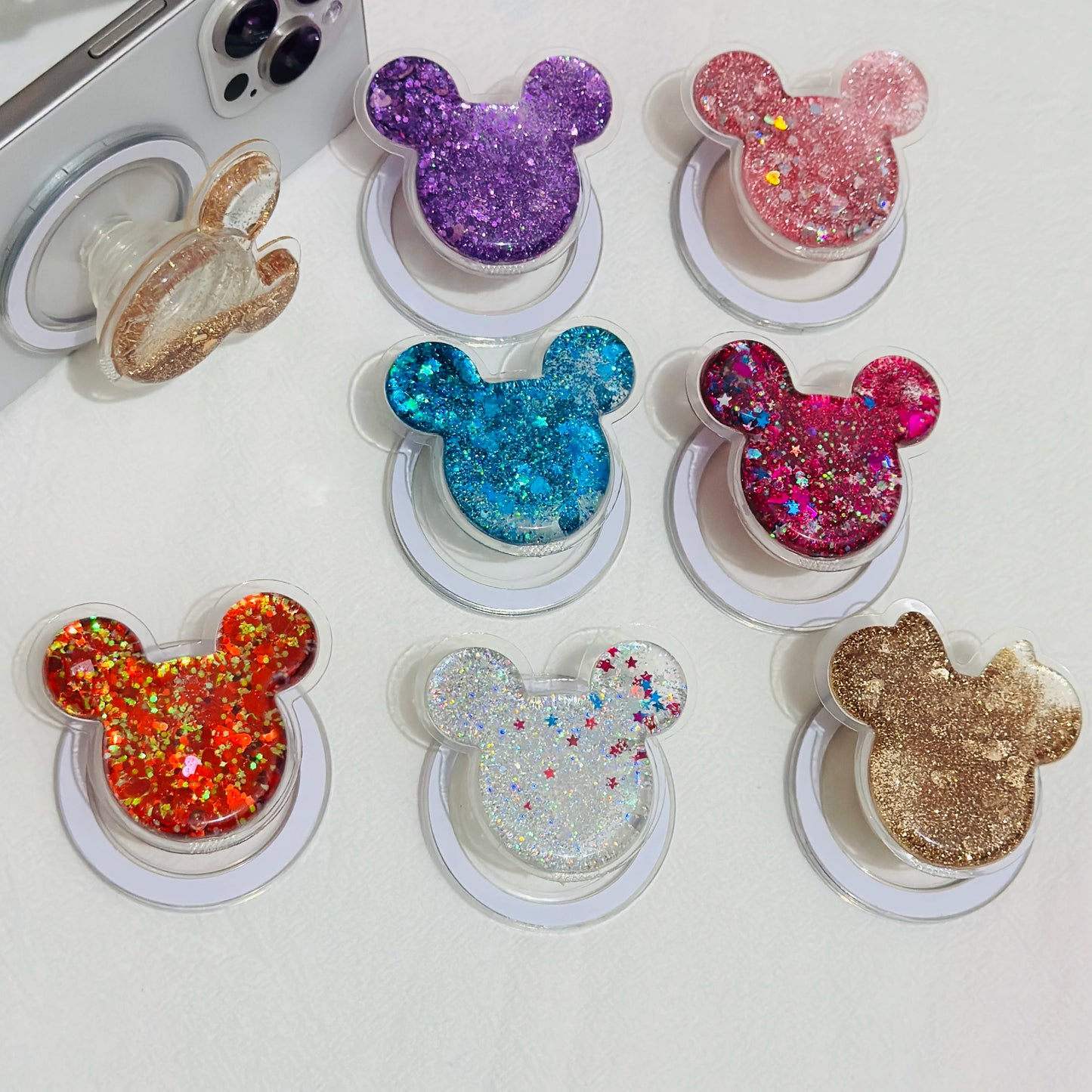 Süßer weicher Blingbling Maus Handyhalter erweiterbar für iPhone Samsung Hüllen-Yabubest - Home & More