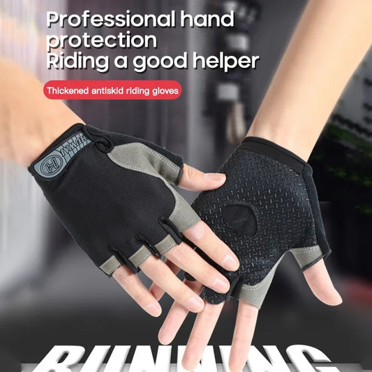 Atmungsaktive Halb-Finger Radfahren Handschuhe mit Anti-Rutsch für Unisex