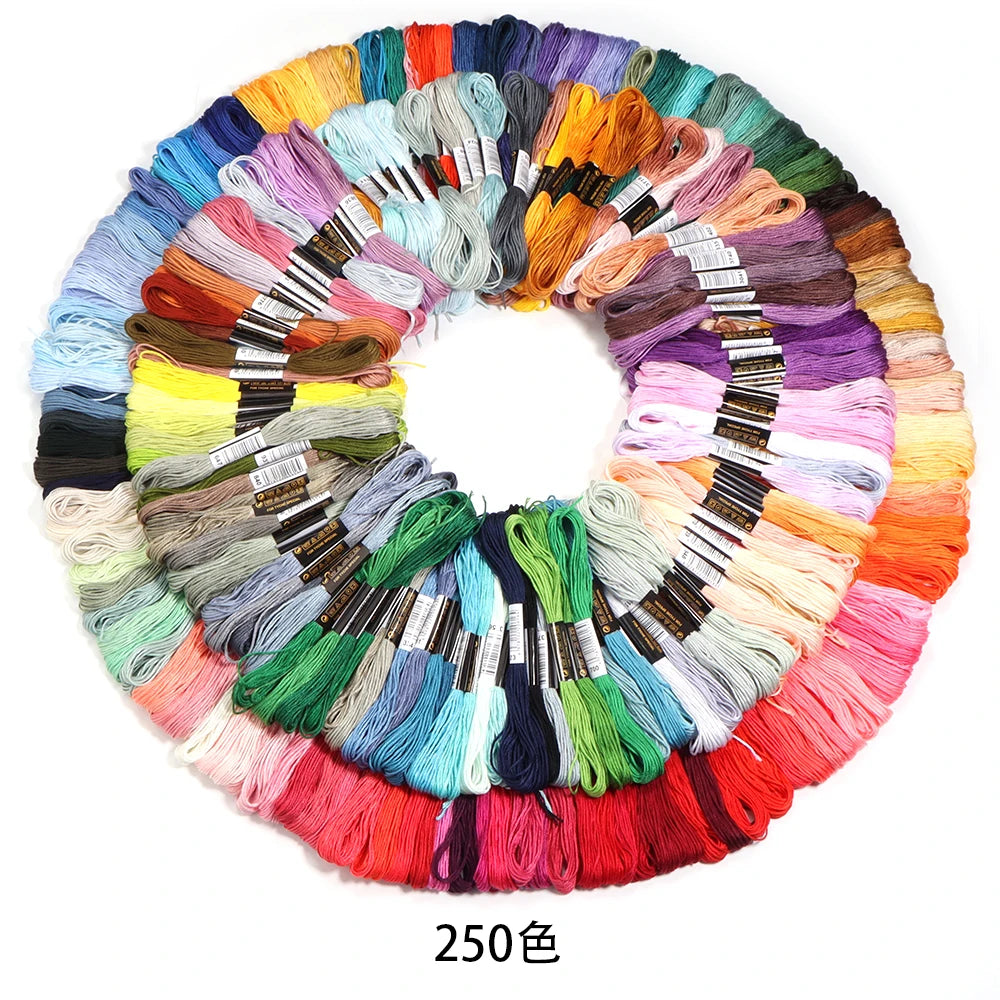 Abriebfestes Multicolor Stickgarn aus Polyester und Baumwolle