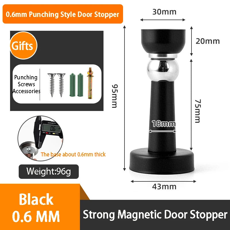 Magnetischer Edelstahl-Türstopper mit weichem Fang in diversen Varianten