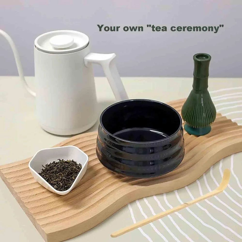 Wiederverwendbarer Matcha Schneebesen aus ABS mit Halter für grünen Tee-Yabubest - Home & More