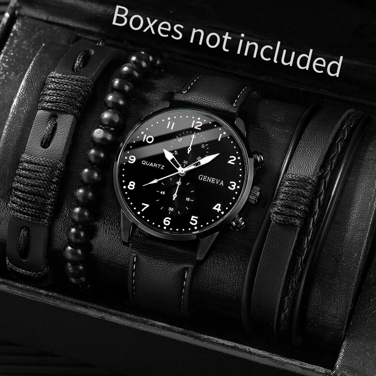 Männer Quarzuhr Set mit Armbändern Casual Mode Accessoire