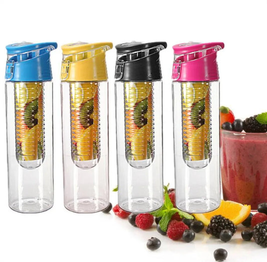 700 ml Trinkflasche mit Fruchteinsatz Sport Wasserflasche Camping Reise