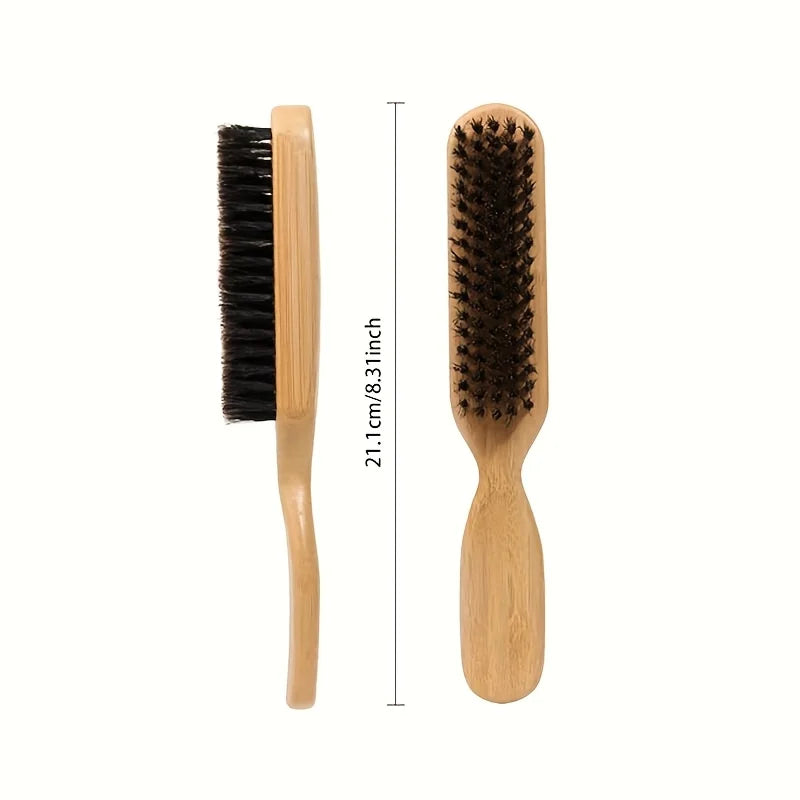 Hochwertiger Bartpinsel mit Holzgriff und Wildschweinborsten