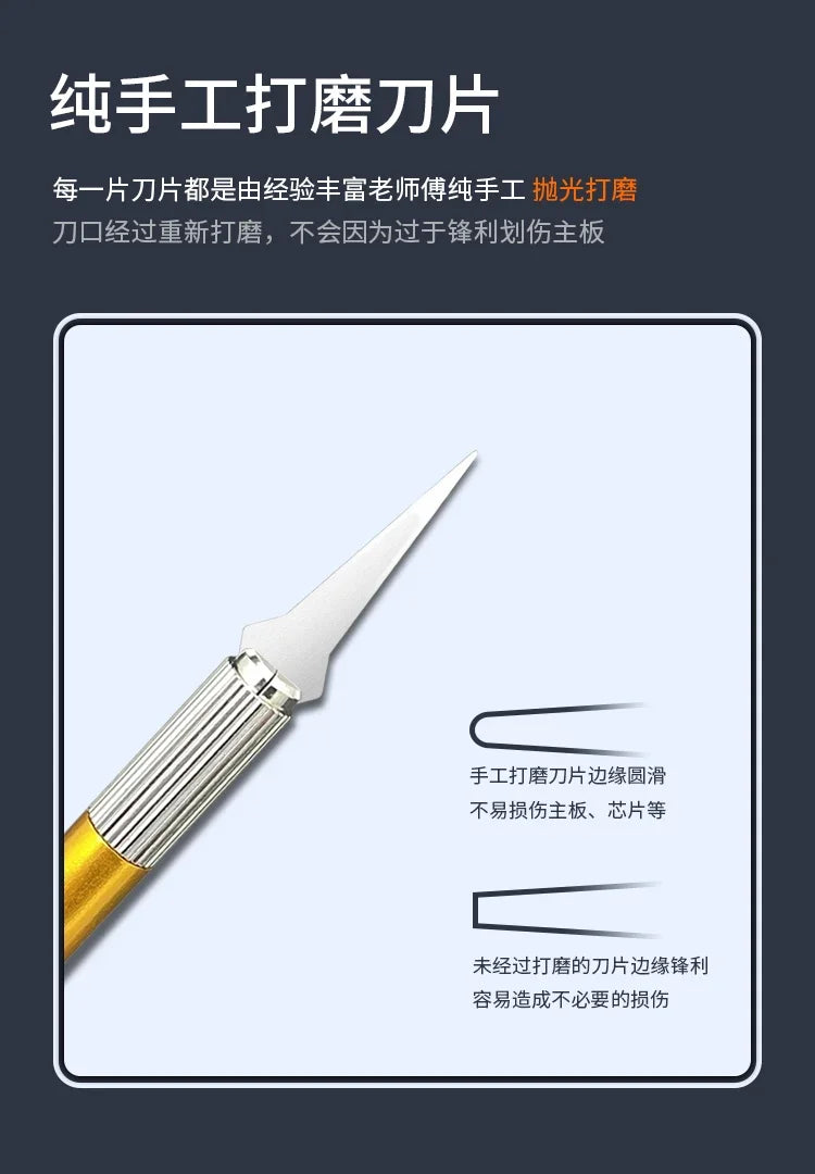 Rutschfeste Metall Skalpell Klingen Werkzeug für PCB Kleber Reparatur