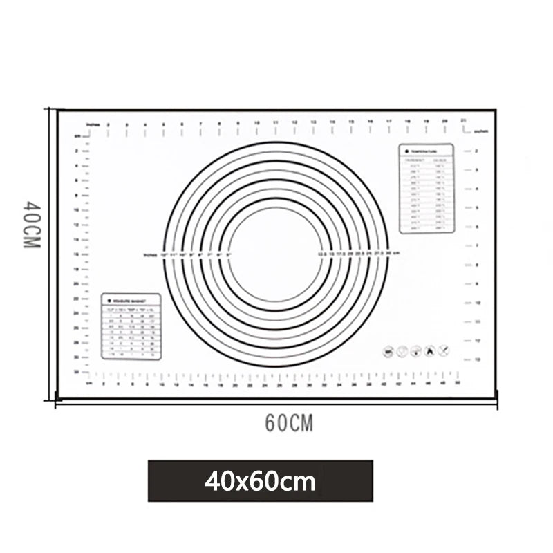 Silikon Backmatte Antihaft Teigrolle Gebäck Küchenwerkzeug für Backen