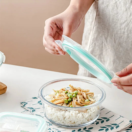 Borosilikatglas Lunchbox – Mikrowelle, Versiegelt, Kühl- und Gefrierbox