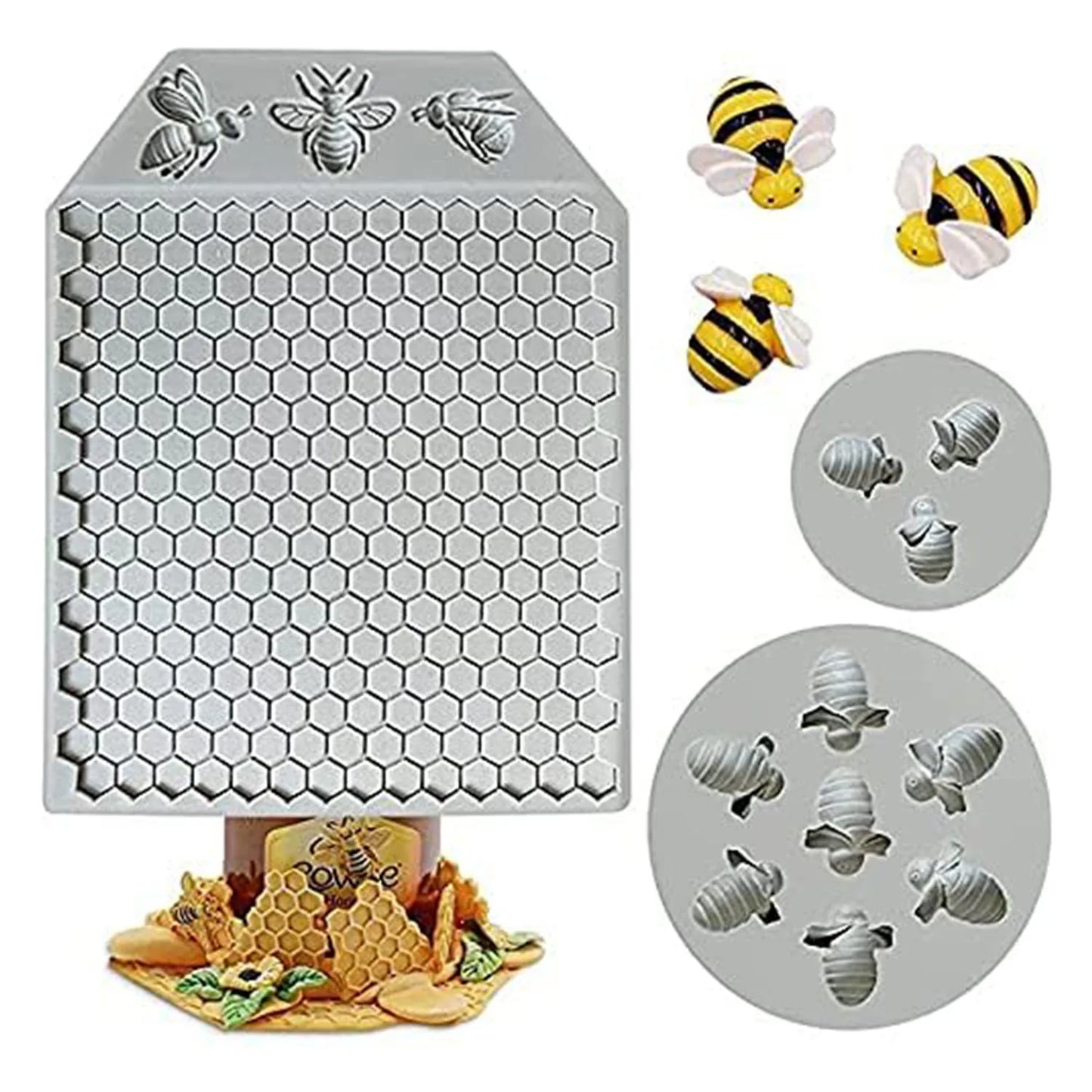 12 Mulden Silikonform Wabenstruktur – flexibel, hitze-/frostbeständig, kreativ gestalten