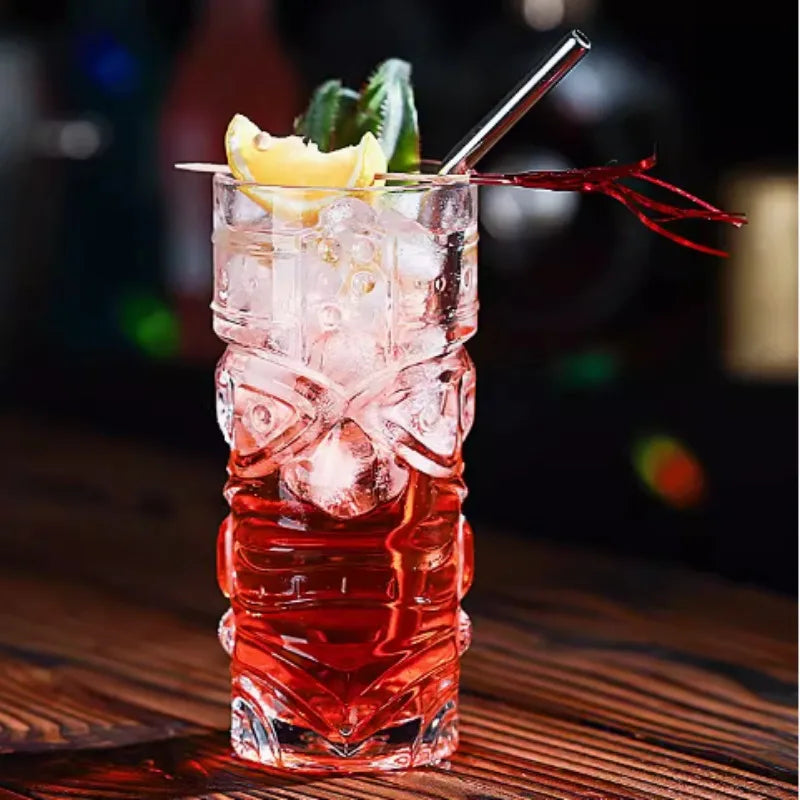 Kristallglas Bar Tiki Cocktail Tasse mit einzigartigem Design