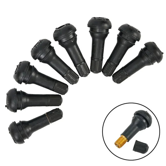 10x Snap-In Gummi Ventile für schlauchlose Reifen | Universal Set