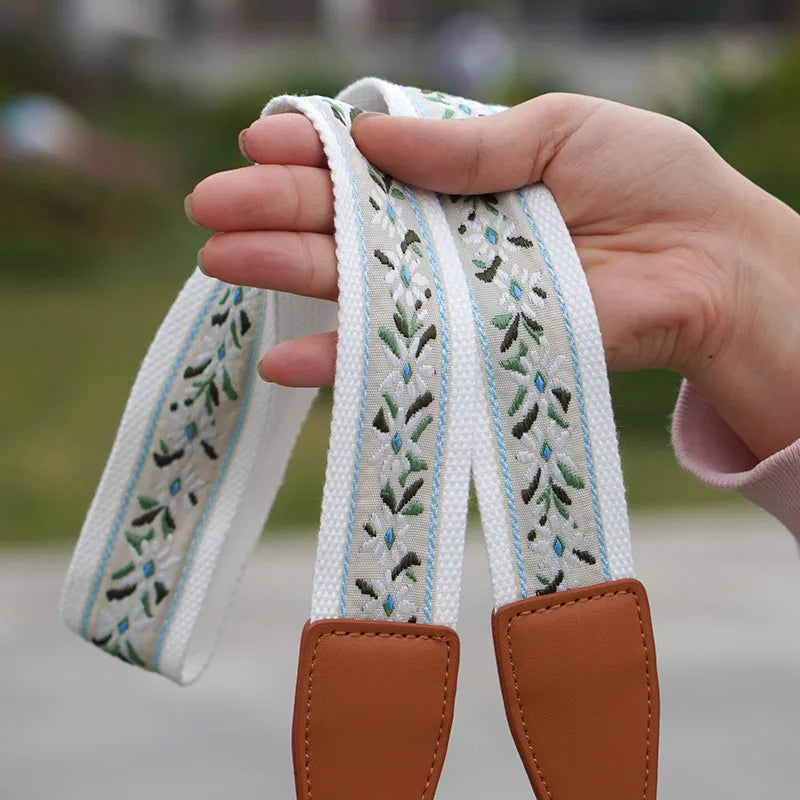 Breiter Vintage Kameragurt mit Blumenmuster für DSLR Kompatibel