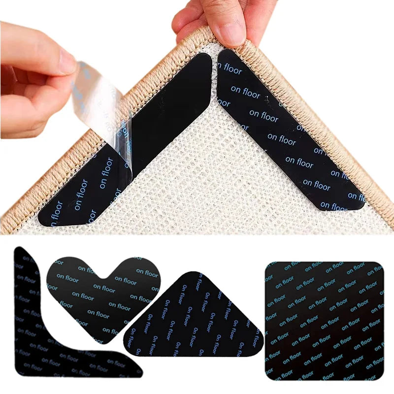 Rutschfeste Teppich Aufkleber Waschbar Anti Curling Patch für Bodenteppiche