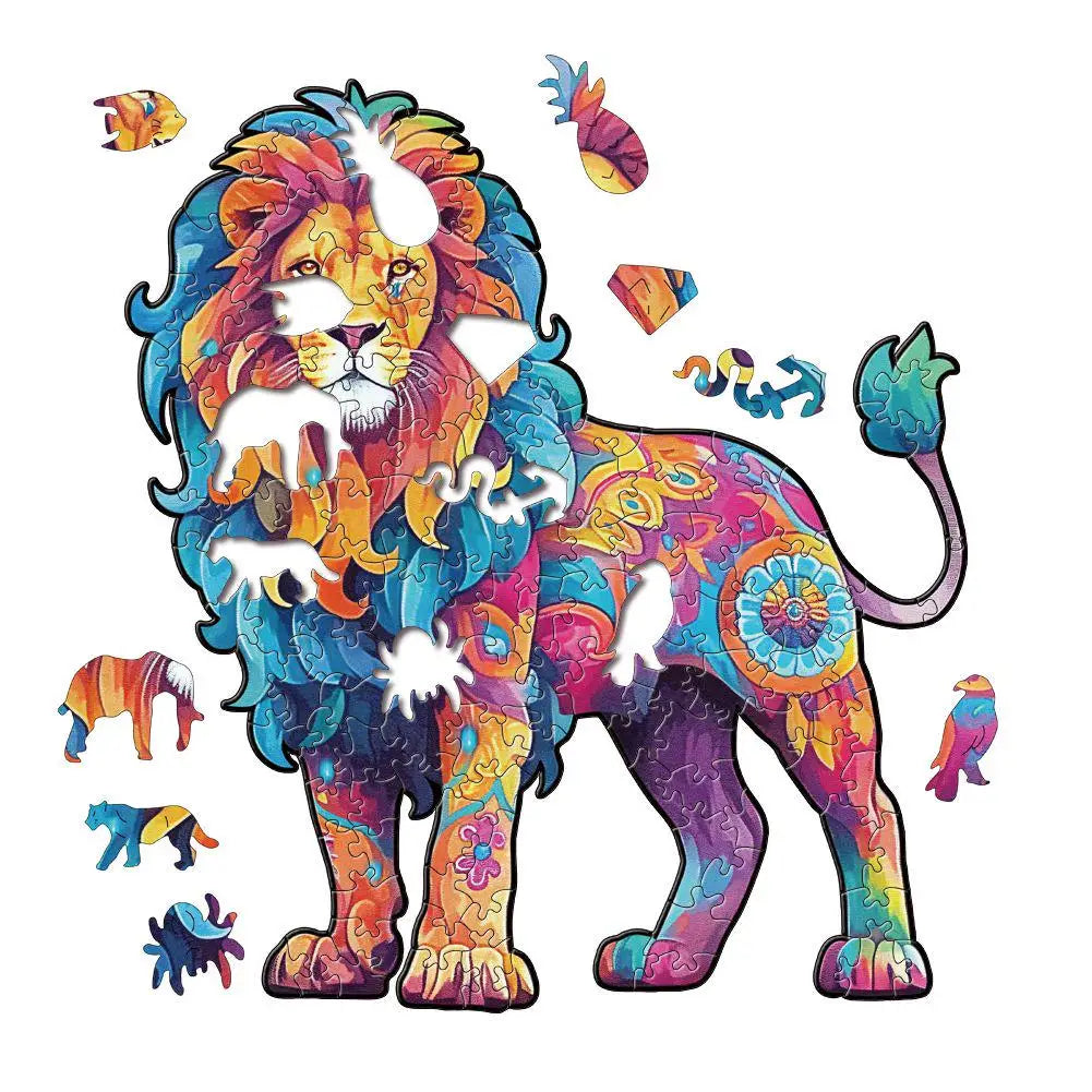 3D-Tiger-Puzzle aus Holz – Gehirntraining für Erwachsene & Kinder-Yabubest - Home & More