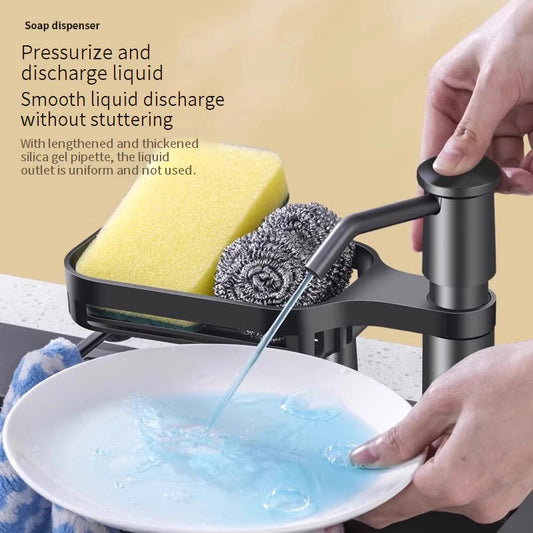 Edelstahl Waschbecken Seifenspender für Küche mit Pumpe - Verlängerungsrohr