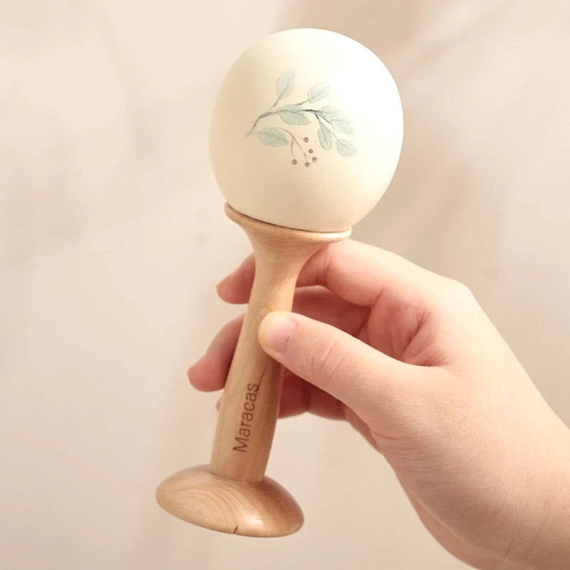 Montessori Holz Musikinstrumente für Babys Lernspielzeug Xylophon Rassel Trommel