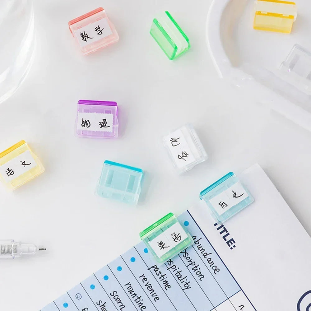Transparente Push Büroklammer Drücker - Bunte Clips für Schule & Büro