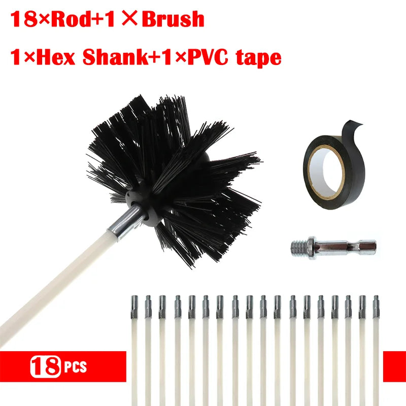 Flexibles Kaminkehrbürsten Set für gründliche Reinigung