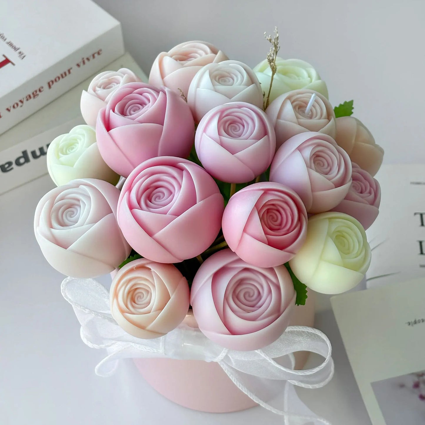 3D Rose Ball Silikonform für Kerzen, Eiswürfel, Seife und Kuchen-Yabubest - Home & More